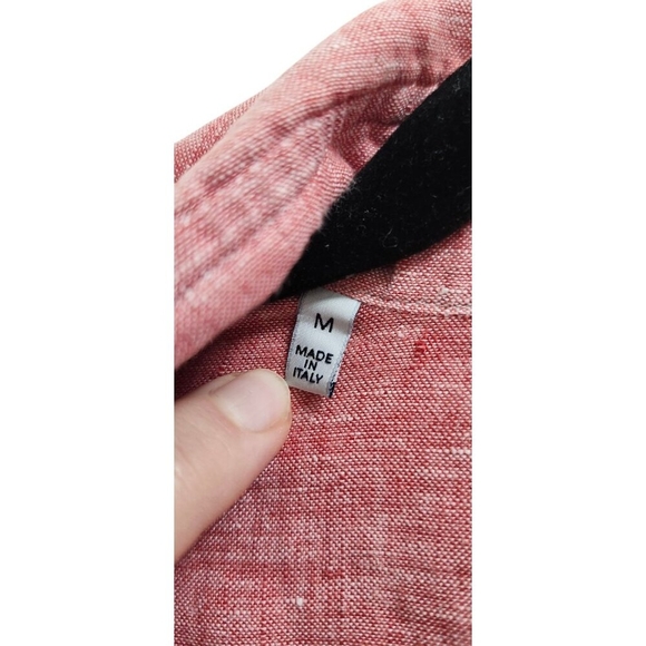 RIPA RIPA Capri Linen Shirt Men Pink Size M - Picture 6 of 11